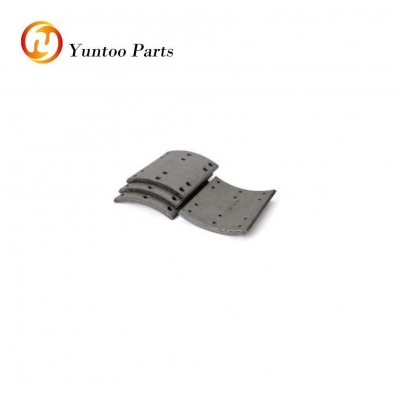 rear drum brake pad 12 hole for yutong kinglong bus brake system